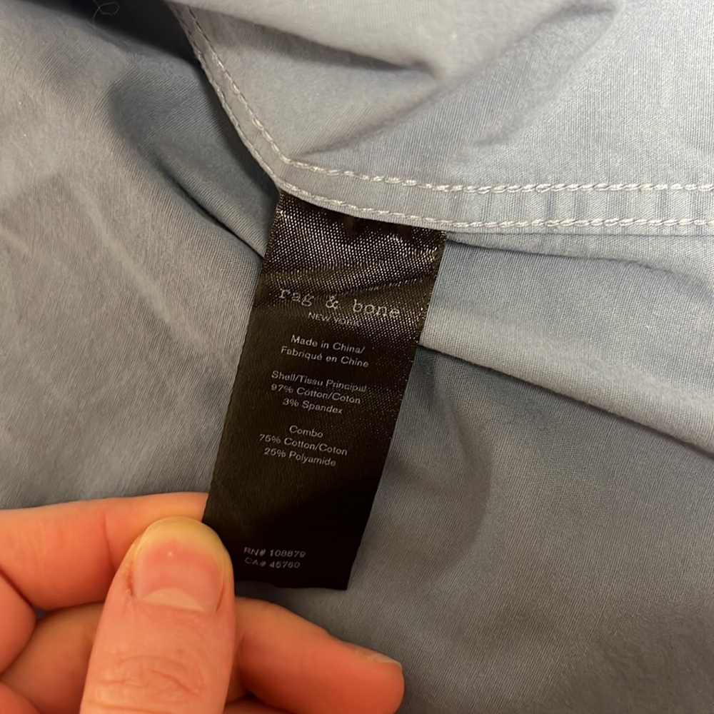 Rag & Bone Button-Down Size Medium - image 8